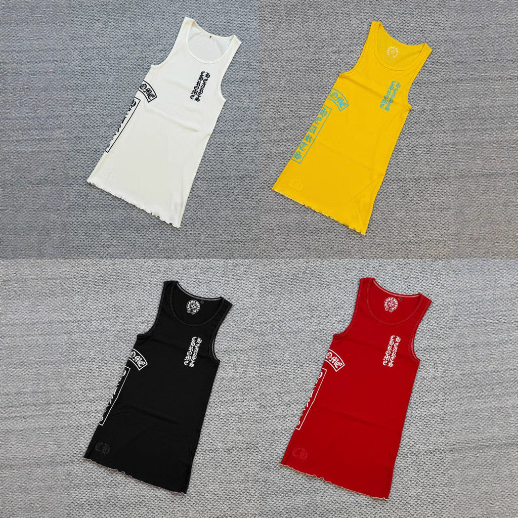 Chrome Hearts Sanskrit letters slim hottie style vest skirt