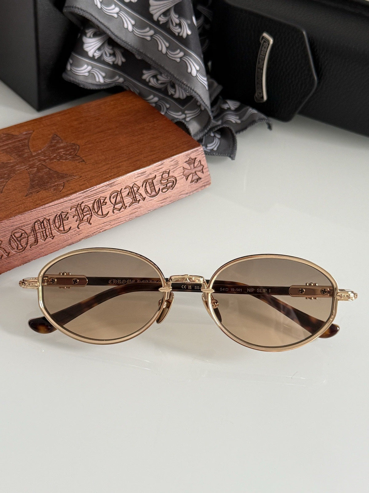 Chrome Hearts Oval Small Frame Futuristic Sunglasses
