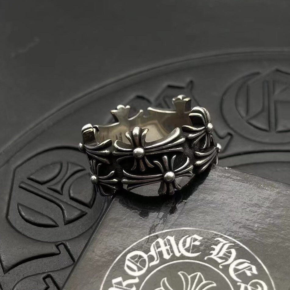 chrome hearts 925 silver retro ring