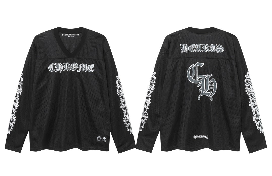Chrome Hearts flower arm ice hockey casual Tops Pants