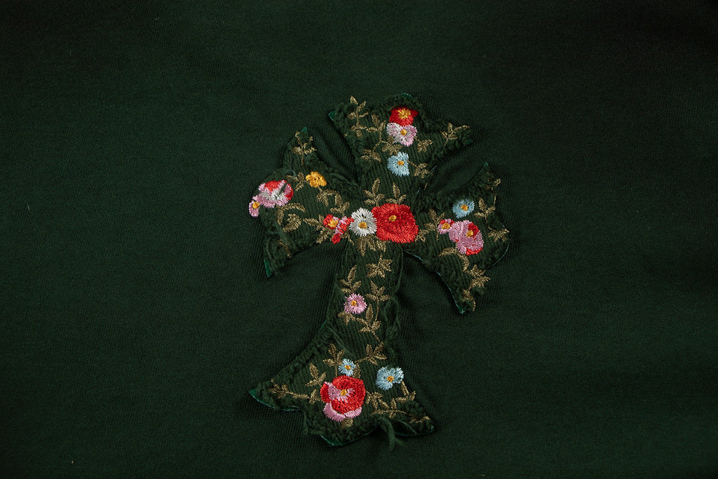 Chrome Hearts Flowers Filled with Crosses T-Shirt