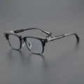 Chrome Hearts square frame browline glasses frame