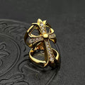 Chrome Hearts gold diamond endless ring