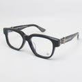 Chrome Hearts exquisitely carved pattern large-frame eyeglasses