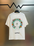Chrome Hearts Colorful Tree Planting Garden Embroidery T-Shirt