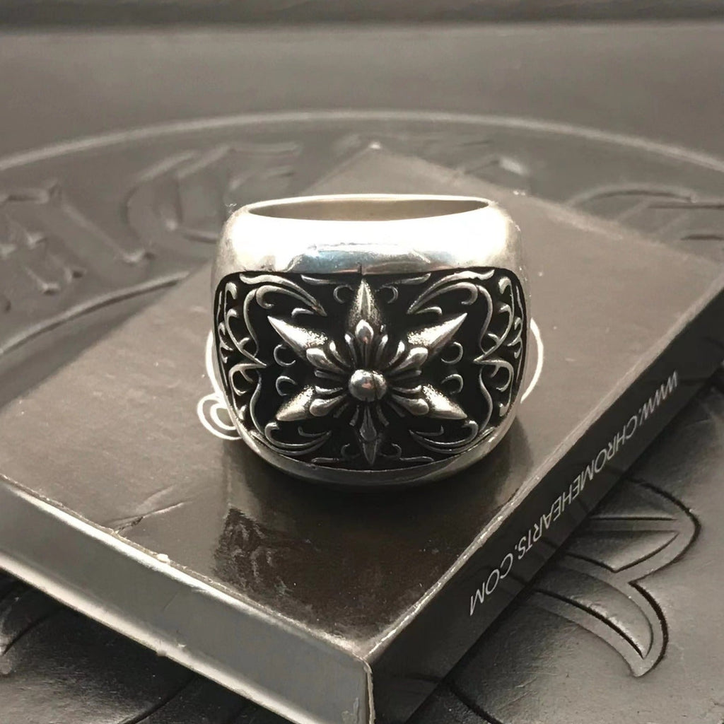 chrome hearts vine hexagram rings