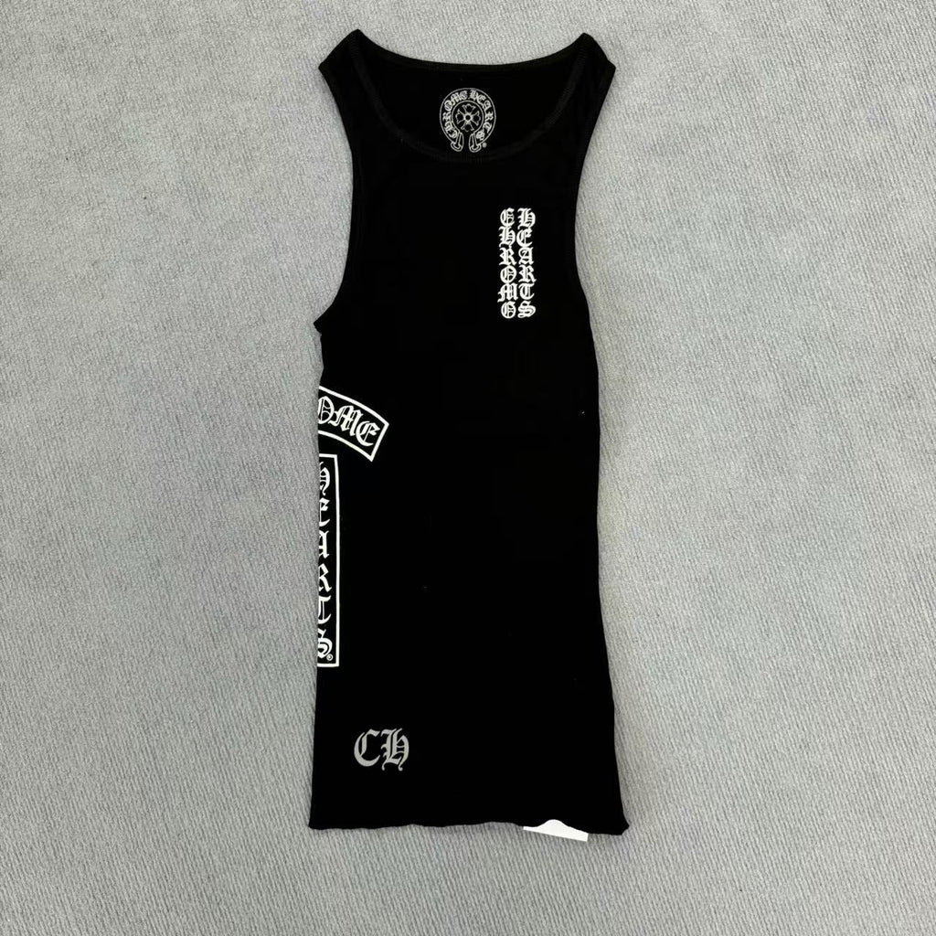 Chrome Hearts T-shaped layered printed vest skirt