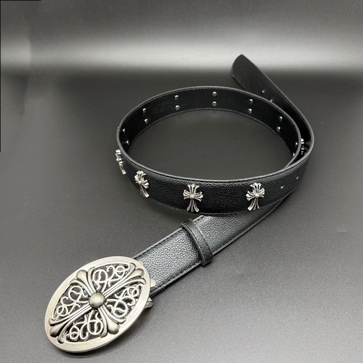 Chrome Hearts Cross Rivet Roller Buckle and Holy Sword Belt