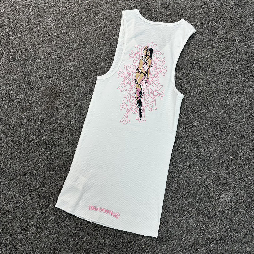 Chrome Hearts deadly doll T-type actress printed vest dress