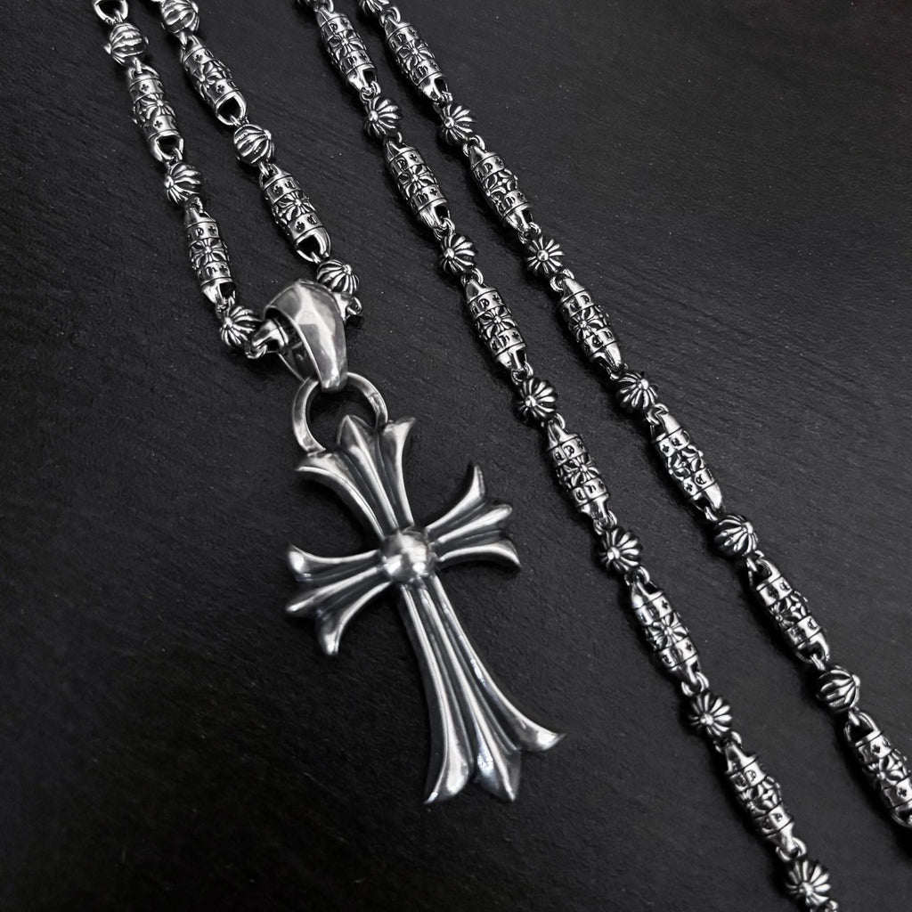 chrome hearts cross anchor domineering chain necklace
