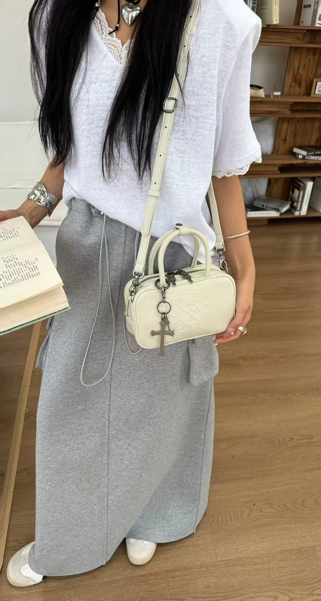 Chrome Hearts Cross PU Handbag