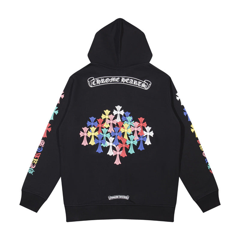 chrome hearts hoodie cardigan cotton pure
