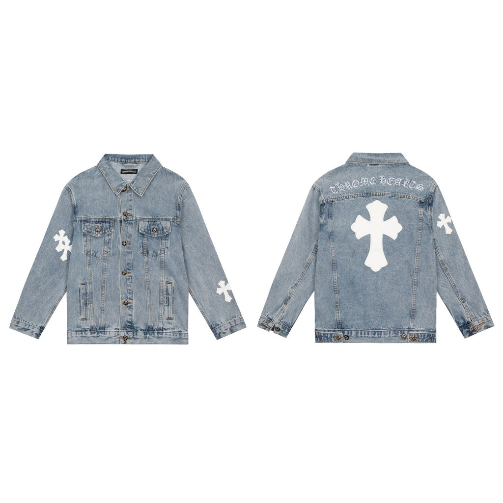 Chrome Hearts Cross Leather Jeans