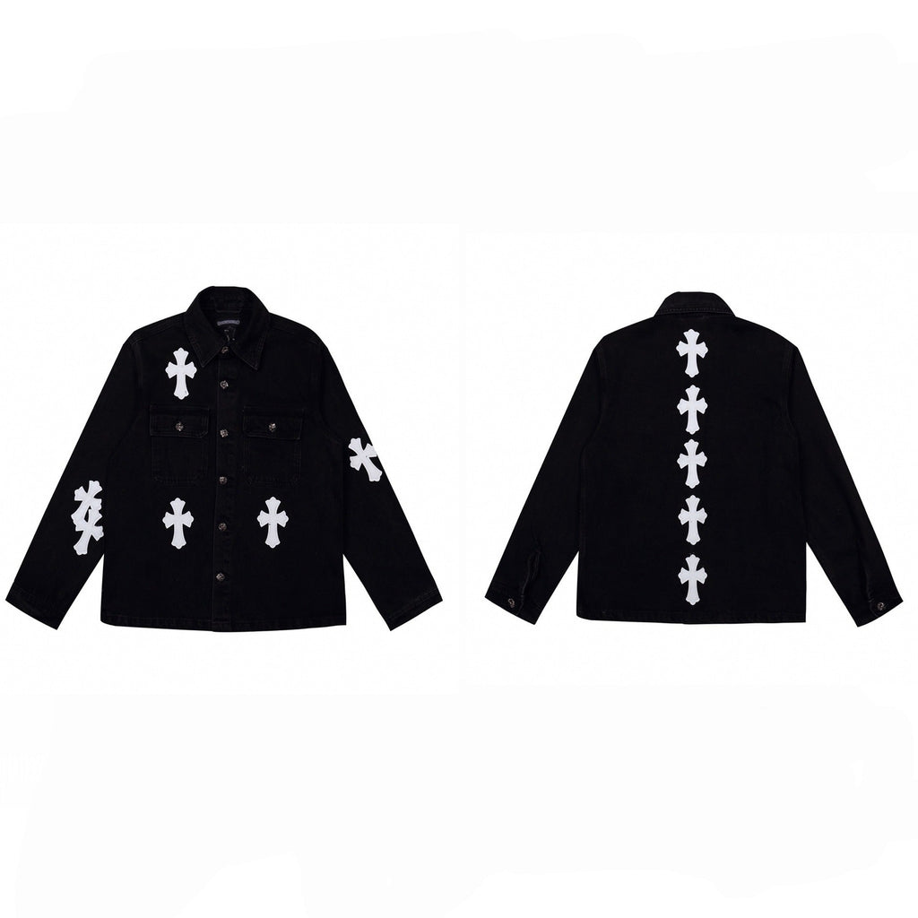 Chrome Hearts Cross Leather Jeans