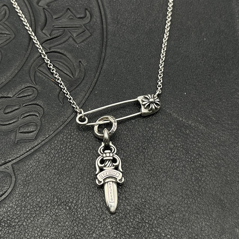 Chrome Hearts pin necklace with various elements