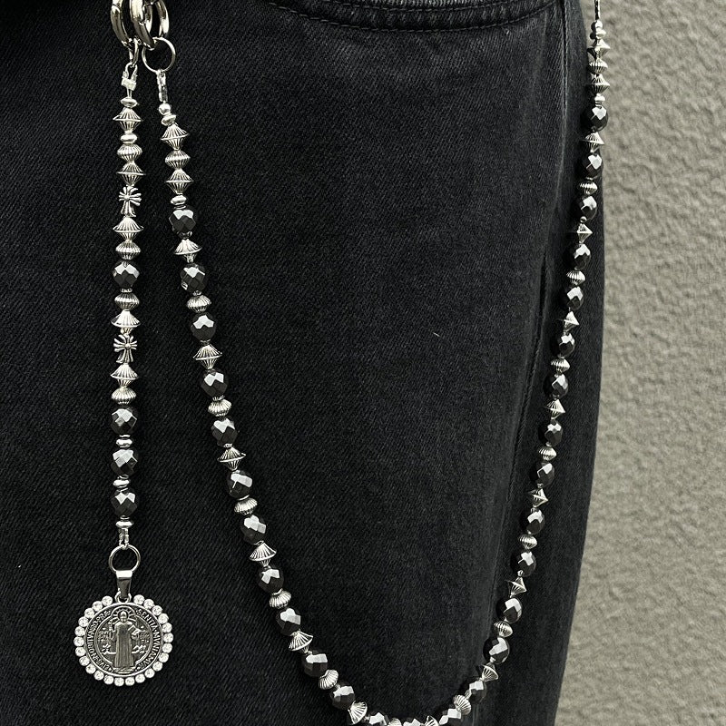 Chrome Hearts pure handmade beaded retro trouser chain