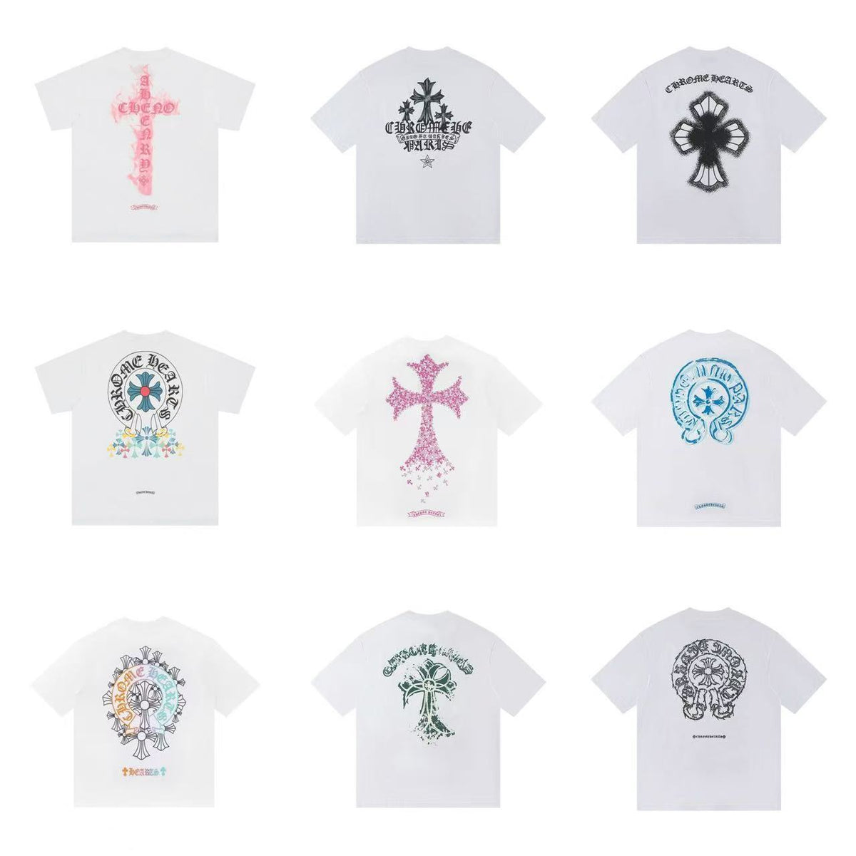 Chrome Hearts letter embroidery short-sleeved t shirt