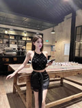 Chrome Hearts Retro Cross Hollow-Out Halter Neck Tank Top