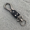 chrome hearts cross flower cowhide keychain